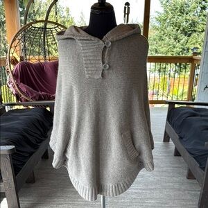 Aritzia Talula | Cashmere - Angora Blend Knit Hooded Poncho